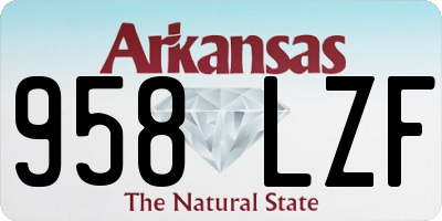 AR license plate 958LZF