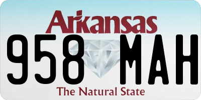 AR license plate 958MAH