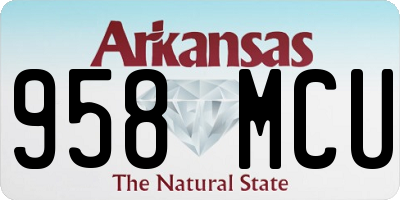 AR license plate 958MCU