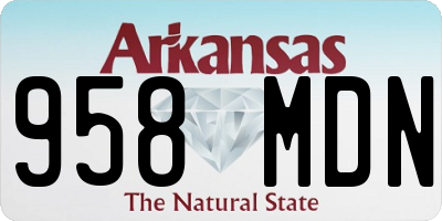 AR license plate 958MDN