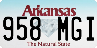AR license plate 958MGI