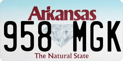AR license plate 958MGK
