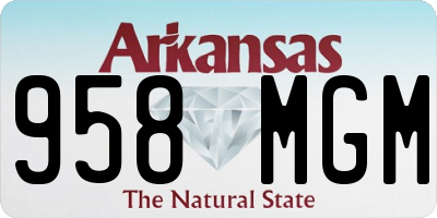 AR license plate 958MGM