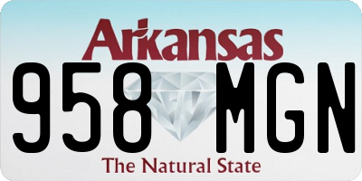 AR license plate 958MGN