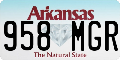 AR license plate 958MGR