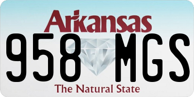 AR license plate 958MGS