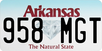 AR license plate 958MGT