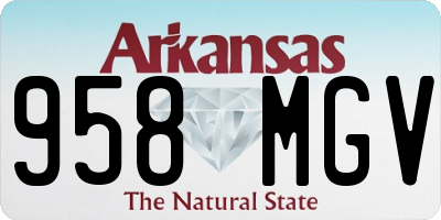 AR license plate 958MGV