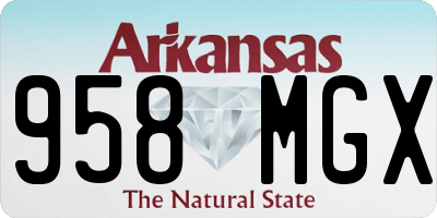AR license plate 958MGX