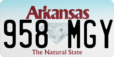AR license plate 958MGY