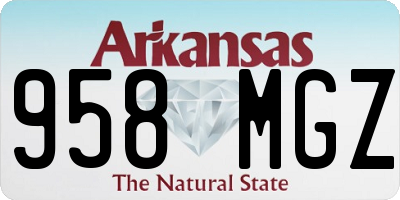 AR license plate 958MGZ