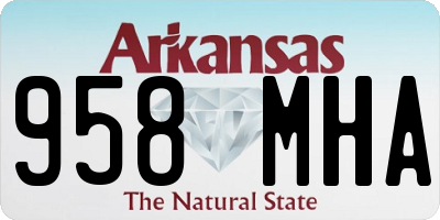 AR license plate 958MHA