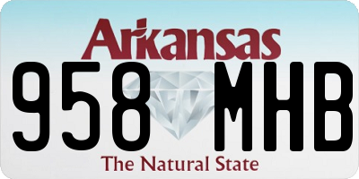 AR license plate 958MHB