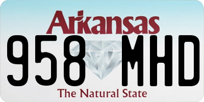 AR license plate 958MHD