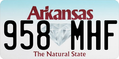 AR license plate 958MHF