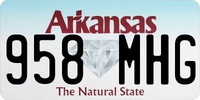AR license plate 958MHG