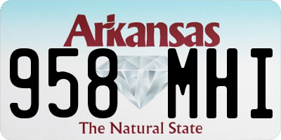 AR license plate 958MHI