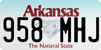 AR license plate 958MHJ