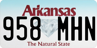 AR license plate 958MHN