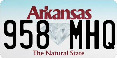 AR license plate 958MHQ