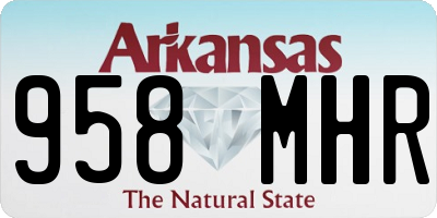 AR license plate 958MHR
