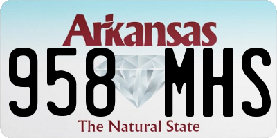 AR license plate 958MHS