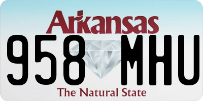 AR license plate 958MHU