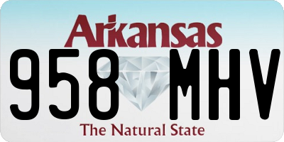 AR license plate 958MHV