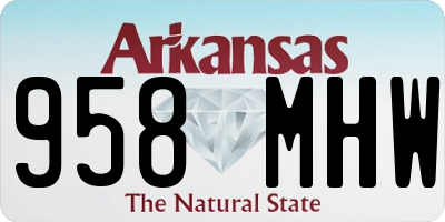 AR license plate 958MHW