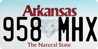 AR license plate 958MHX