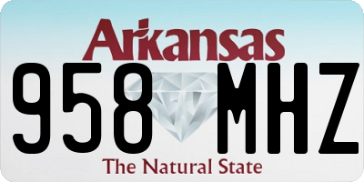 AR license plate 958MHZ