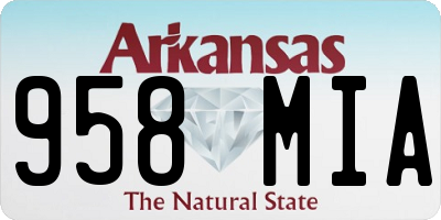 AR license plate 958MIA