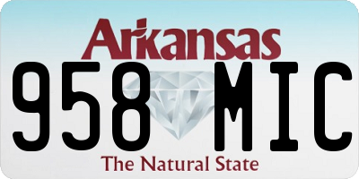AR license plate 958MIC