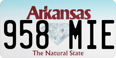 AR license plate 958MIE