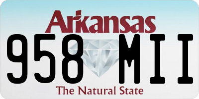 AR license plate 958MII