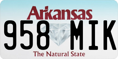 AR license plate 958MIK