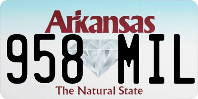 AR license plate 958MIL