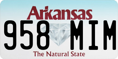 AR license plate 958MIM