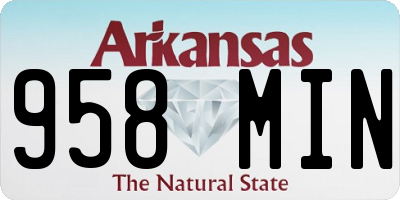 AR license plate 958MIN