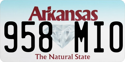 AR license plate 958MIO