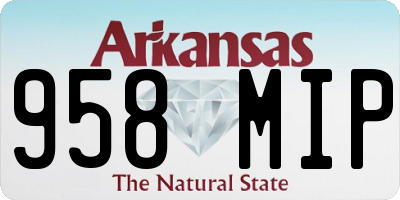 AR license plate 958MIP