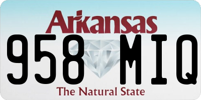AR license plate 958MIQ