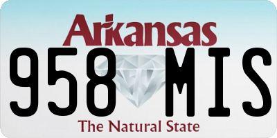 AR license plate 958MIS