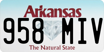 AR license plate 958MIV
