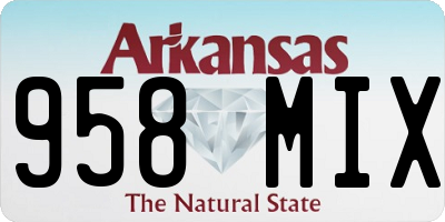 AR license plate 958MIX