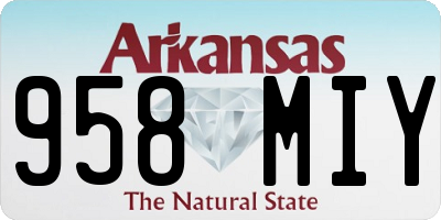AR license plate 958MIY