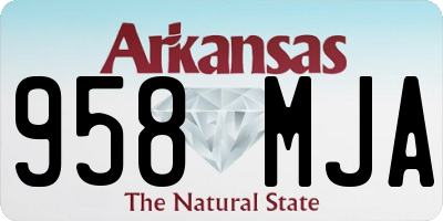 AR license plate 958MJA