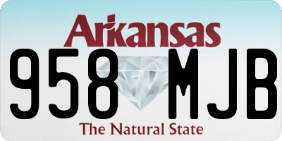 AR license plate 958MJB