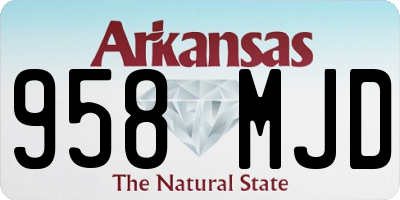 AR license plate 958MJD