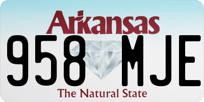 AR license plate 958MJE